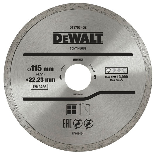 115x22.23mm Continuous Rim Diamond Wheel