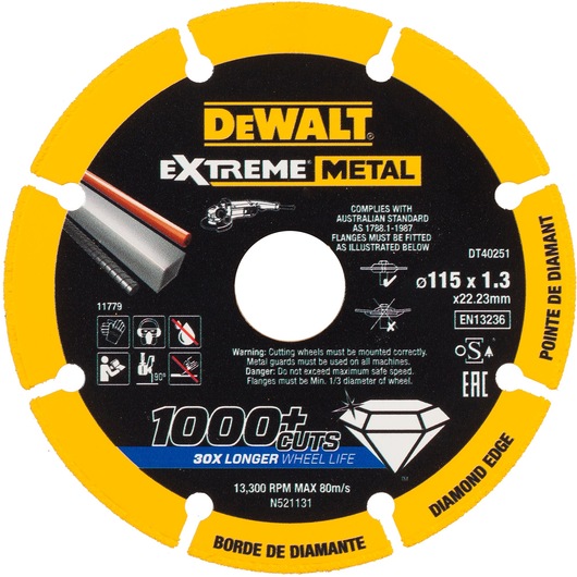 EXTREME METAL doorslijpschijf metaal 115x22.23x1.3mm